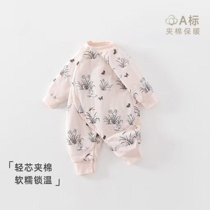 婴儿120克连体保暖棉服秋冬季