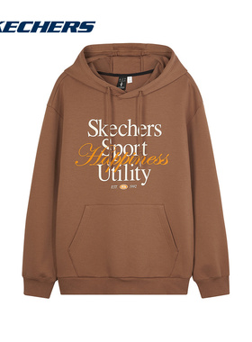 Skechers斯凯奇秋季男女同款套头纯色连帽卫衣 L324U022/03F9