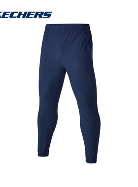 SKECHERS斯凯奇秋男针织休闲长裤舒适运动透气 P324M005-02MZ