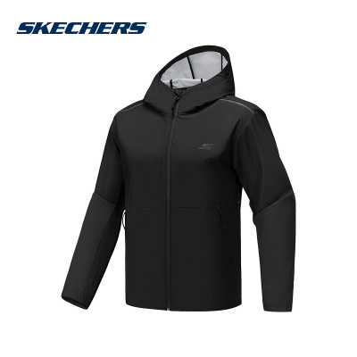 Skechers斯凯奇秋季新款男运动休闲连帽梭织外套 P325M029/0018