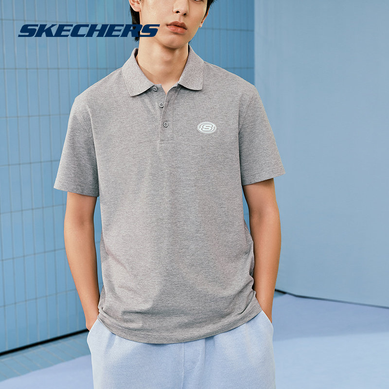 Skechers斯凯奇26年新款男短袖翻领运动休闲POLO衫L224M051-004F,运动服/休闲服装,运动POLO衫,淘宝优惠券,粉丝福利购,淘宝优惠卷