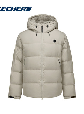 斯凯奇男士外套冬新款防风保暖梭织短款羽绒服P425M086/021B