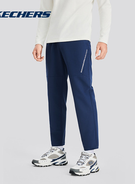 Skechers斯凯奇秋冬户外运动男抓绒梭织保暖长裤 P424M145/002Z