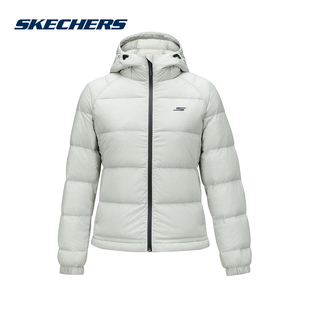 Skechers斯凯奇25冬女士轻盈舒适梭织羽绒服外套 P424W229/00C1