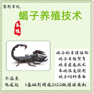 蝎子养殖技术视频教程大全套人工养蝎饲养料蝎房建造方法宝典资料