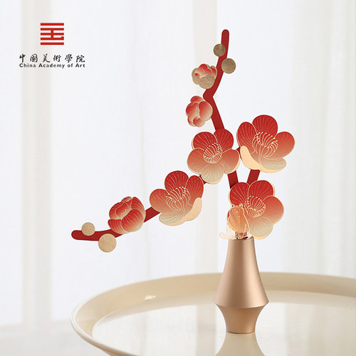 中国美术学院文创桃花摆件香薰永生花结婚新婚生日乔迁礼物女客厅