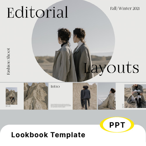 22页时尚艺术人物摄影服装品牌设计作品集排版lookbook素材ppt