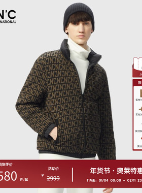 【双面穿】CNC男装奥莱男士加厚羽绒服冬季立领满印保暖外套