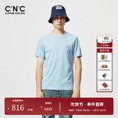 凉感系列 新款 CNC男装 奥莱图案短袖 男夏季 透气薄款 轻奢简约T恤