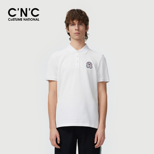 LOGO字母刺绣撞色T恤轻奢短袖 奥莱春夏新款 多色 POLO衫 CNC男装