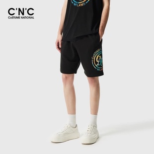 男夏季 奥莱印花五分裤 CNC男装 轻奢休闲运动短裤 立体发泡印花