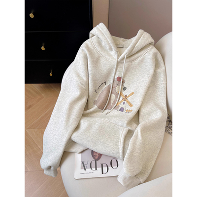 ELOF7278# 官图 实价 华棉复合-薄款310g-加绒400g 连帽卫衣女秋