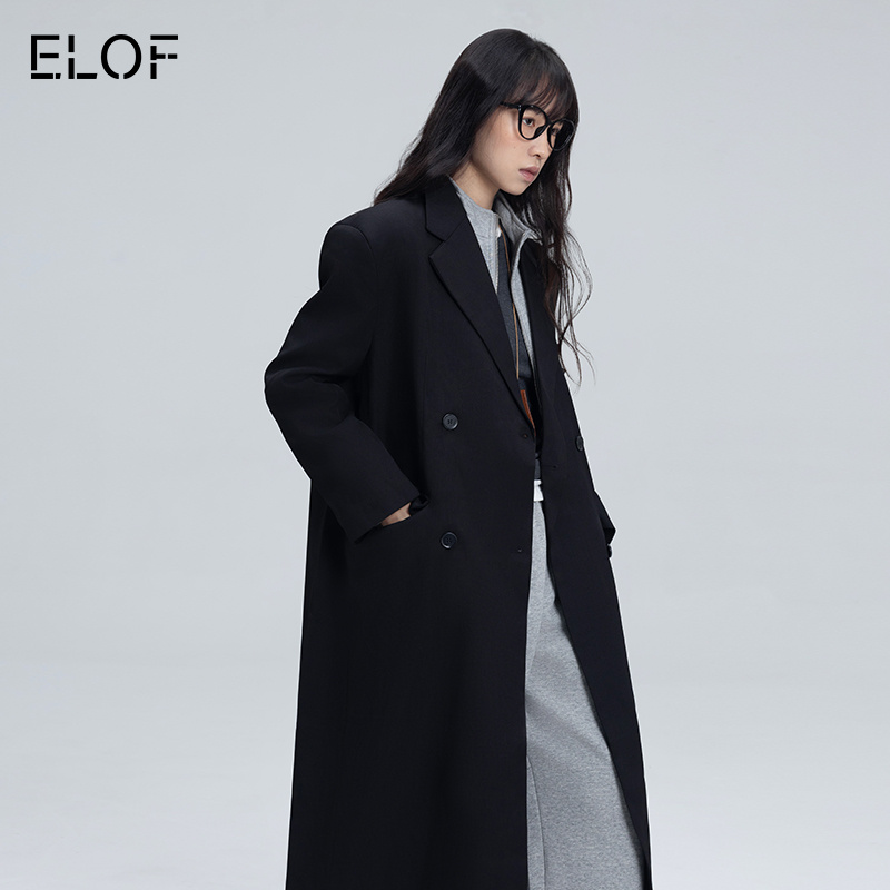 ELOF美拉德风穿搭风衣中长款气质