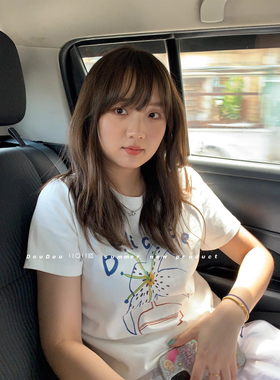 ELOF2004#官图 实价 纯棉40支220克（92%棉8%氨纶）正肩短袖T恤女