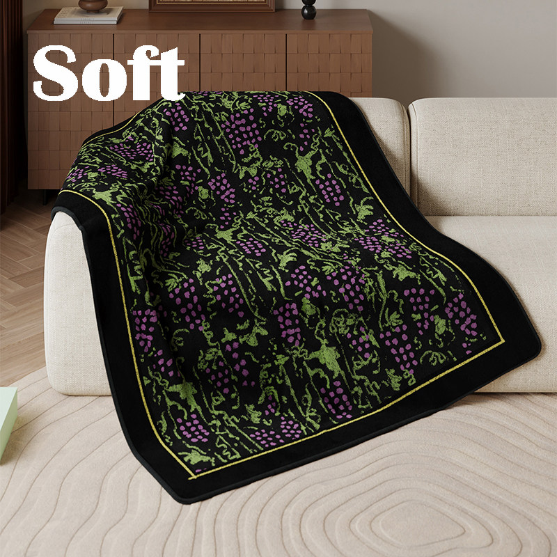 塔罗星币国王复古保暖盖毯家用沙发毯床上毛毯短绒四季通用法兰绒