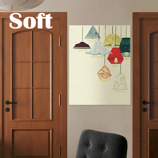 包豪斯复古背景布挂布壁纸卧室门帘房间改造布置出租屋装 饰挂画布