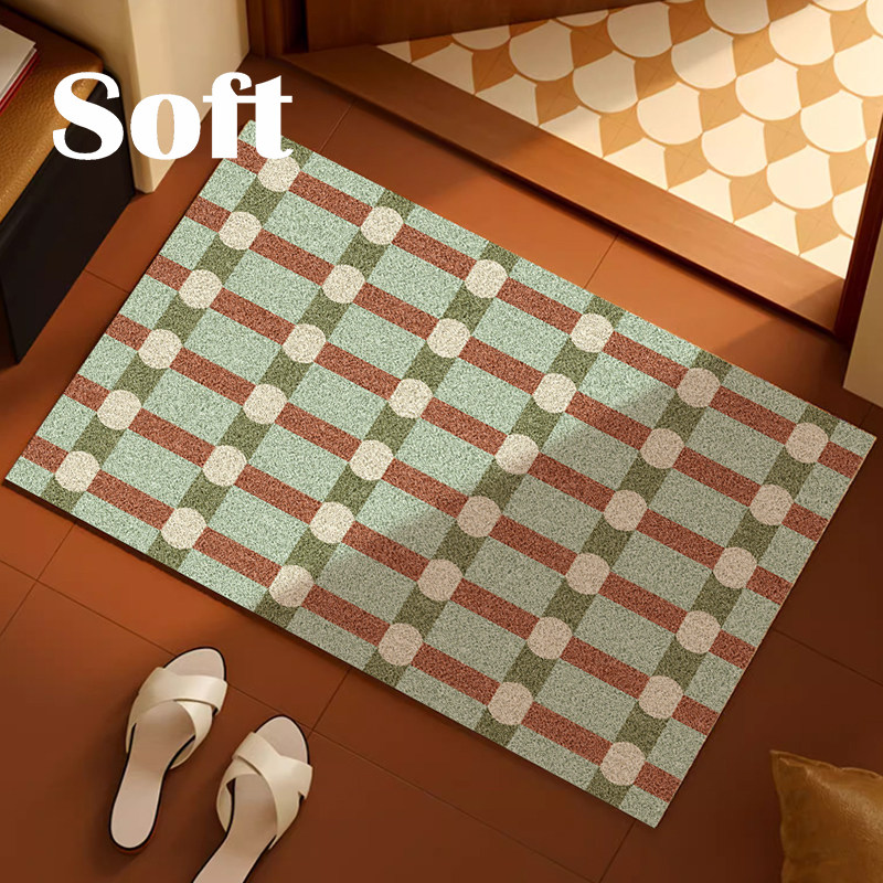 复古美式入户门地垫丝圈玄关进门垫线条门口脚垫pvc蹭土防滑垫子,居家布艺,入户地垫,淘宝优惠券,粉丝福利购,淘宝优惠卷
