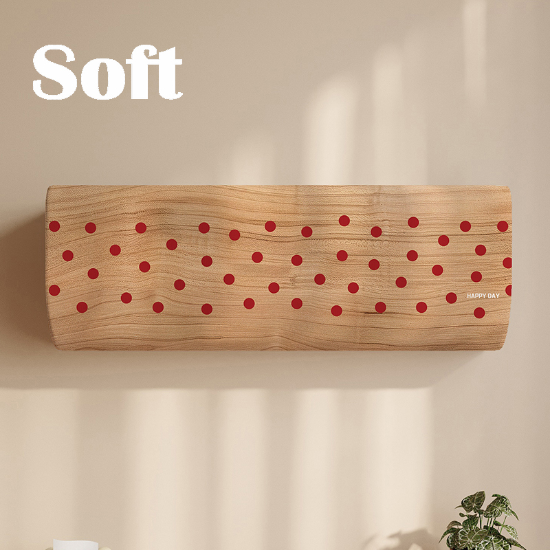 包豪斯木纹空调罩卡通挂机全包套罩通用挂式柜机保护防尘套出租屋