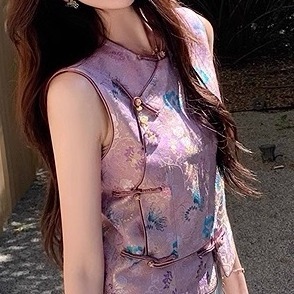 深圳南油新中式国风盘扣马甲