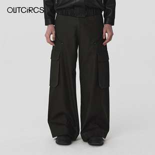 OUTCiRCS VINTAGE男款重工多功能工装裤春秋款男士时尚百搭休闲裤