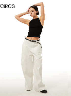 OUTCiRCS 大口袋直筒裤春夏新品男女同款高密度棉感面料休闲裤