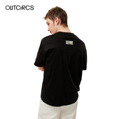 纯棉T恤夏百搭潮流短袖 OUTCiRCS 柔顺轻薄平平无奇标签男士 上衣