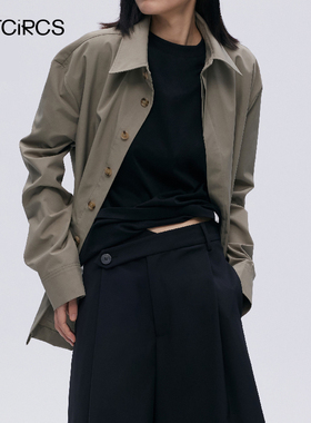 OUTCiRCS翻领夹克 collared jacket春季男女极简风宽松舒适夹克