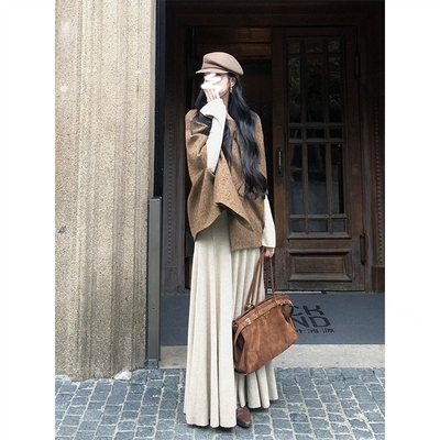 季新款小香风斗篷披肩外套上衣气