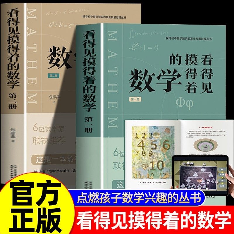 看得见摸得着的数学全套两册正版书籍包彦禹著生动的科学元素周期表岩石和矿物漫画王者思维虎道少年行孩子核心领导力畅销书排行榜