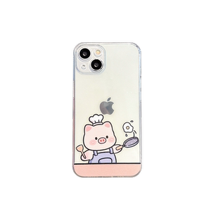 猪猪手机壳适用iphone15苹果13promax新款14plus情侣卡通12mini透明11高级17/xr男女16饲养员8plus小众7超火6