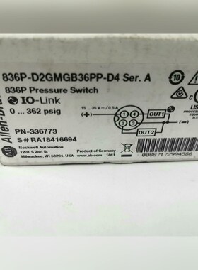AB罗克韦尔 压力传感器836P-D2GMGB36PP-D4 议价