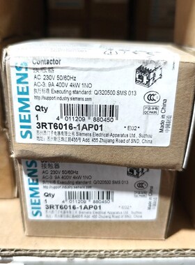 接触器3RT6016-1AP01适用于AC 议价