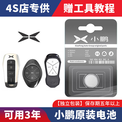 小鹏P7/P5/G3/G3i/G9汽车遥控器原装钥匙纽扣电池原厂专用 CR2032