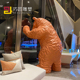 几何切面卡通网红熊大型美陈动物摆件商场落地雕塑售楼处卡通装 饰