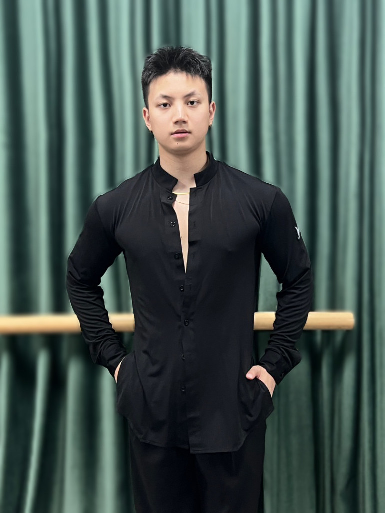 Lucky拉丁舞服男士长袖上衣新款纽扣衬衫练舞艺考表演班服摩登舞,运动/瑜伽/健身/球迷用品,拉丁舞上装,淘宝优惠券,粉丝福利购,淘宝优惠卷