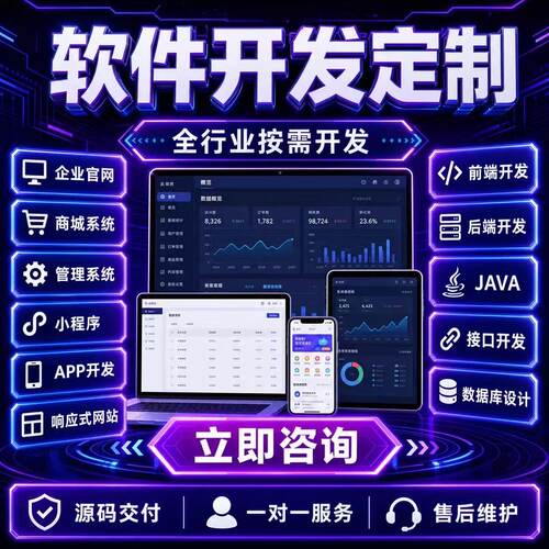软体开发app小程序定制 程序代做商城系统网站智能体java 搭建
