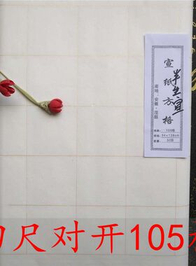 6×6cm学生成人行楷练习宣纸书法作品105格半生熟50张35cm×138cm