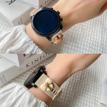 iwujiao适用fit华为watch3卡通公仔手表带GT4 Pro荣耀S2 1小米color华米gtr 4GTS一加vivo OPPO三星Ticwatch