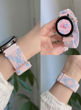 iwujiao适用fit华为watch4 3尼龙手表带GT6 5 41mm Pro荣耀S2 小米color华米gtr GTS一加vivo OPPO三星Buds