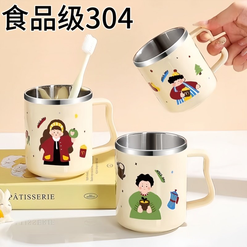 日本不锈钢刷牙杯食品级洗漱杯家用漱口杯宿舍学生牙缸儿童情侣,家庭/个人清洁工具,洗漱杯,淘宝优惠券,粉丝福利购,淘宝优惠卷