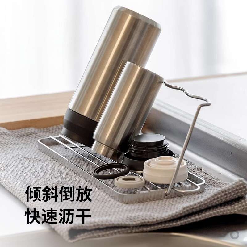 高颜值304不锈钢沥水杯架倒挂折叠菜板锅盖收纳保温杯水杯置物架