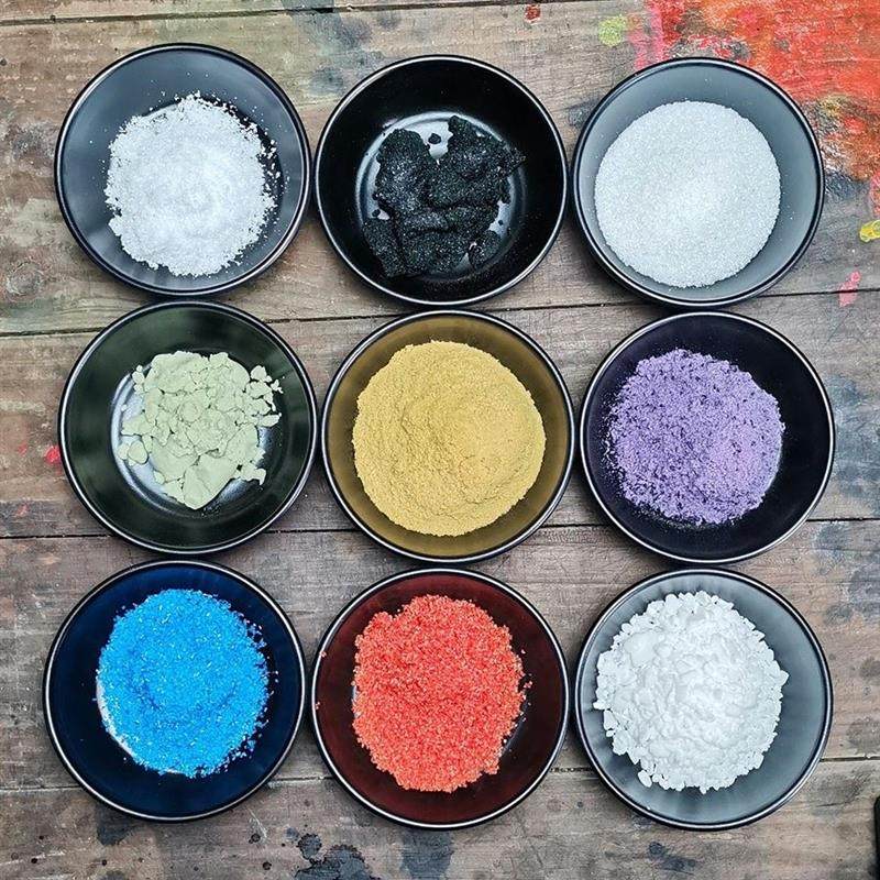 8媒染剂草木染植物染料固色明矾绿矾蓝矾皂矾黄矾铁浆水拓染转移