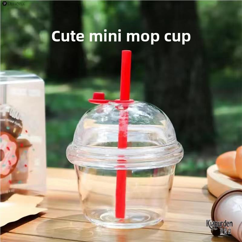 墩墩杯迷你ins高颜值玻璃杯小奶杯女咖啡胖胖杯波波杯带吸管杯子