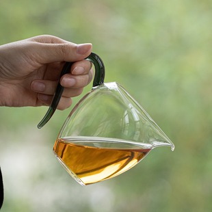 轻奢茶具 高档公道杯玻璃烟灰茶海透明精品硼硅加厚分茶器小号日式