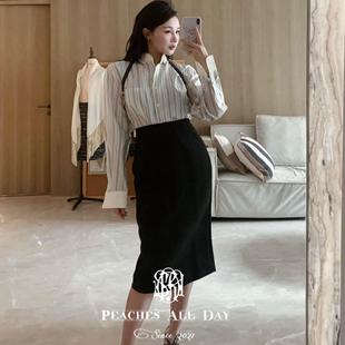 OL显瘦优雅通勤羊毛一步裙半裙 DAY黄金腰臀比ROW经典 PEACHES ALL