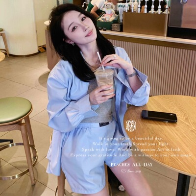 土耳其进口衬衫du家男友风套装