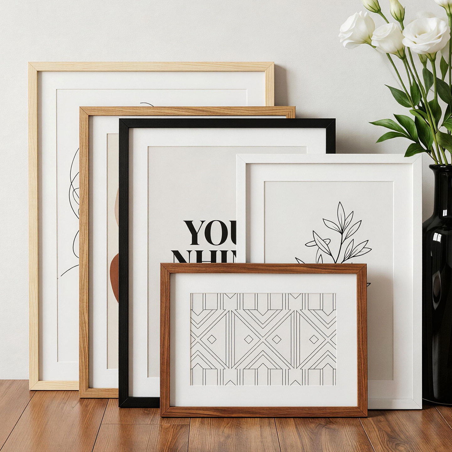 相框定制4K8K木质画框空框装裱摆台挂墙6寸A3a4照片海报展示