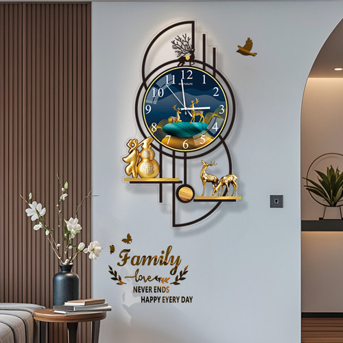 挂钟客厅2025新款钟表免打孔静音