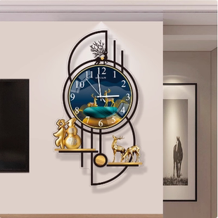 网红钟表挂钟客厅2026新款简约现代石英钟家用客厅大气静音时钟墙