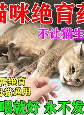 母猫绝育专用药猫咪发情期抑情片宠物绝情禁情公猫抑制情绪舒缓片